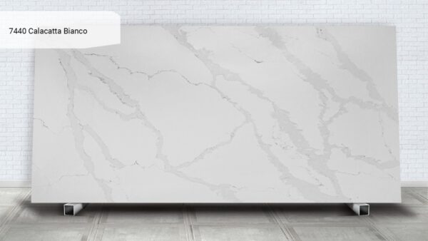 avantquartz 7440 Calacatta Bianco slab